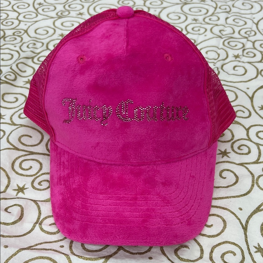 Juicy Couture Fuchsia Velvet Cap